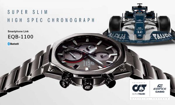 Стальные спортивные мужские хронографы CASIO EDIFICE на стальных браслетах и ремешках из кожи и полимера, водонепроницаемые 100 метров.