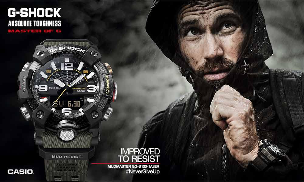 Многофункциональные ударопрочные мужские часы CASIO G-SHOCK MASTER OF G с защитой от пыли, грязи, воды и низких температур.