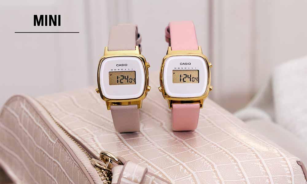 Маленькие прямоугольные женские винтажные ретро часы 90-х CASIO VINTAGE MINI с цифровой индикацией, water resist.