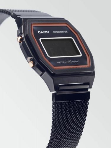 Тонкий корпус с браслетом Milanaise IP black обеспечивают комфортное ношение часов CASIO A1000MB-1BEF с любой одеждой.