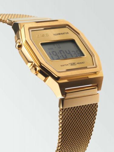 Тонкий корпус с браслетом Milanaise IP gold обеспечивают комфортное ношение часов CASIO A1000MG-9EF с любой одеждой.