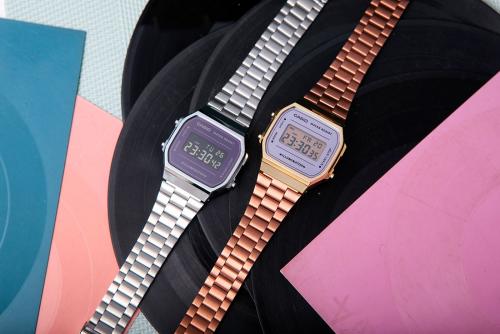 VINTAGE как разноцветный серпантин и каждый выбирает себе цвет по вкусу, часы CASIO A168WEM-1EF & A168WECM-5EF.