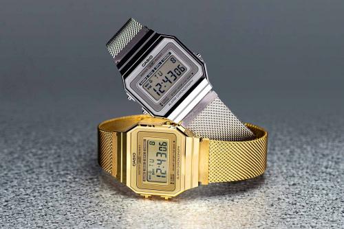 Серия ретро часов CASIO VINTAGE A700 представлена моделями на миланских браслетах: A700WEMG-9AEF и A700WEM-7AEF.