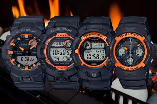 Серия часов G-SHOCK Fire Package 2020 представлена: GBA-800SF-1AER, GBD-800SF-1ER, GW-2320SF-1B4ER, AWG-M100SF-1H4ER.