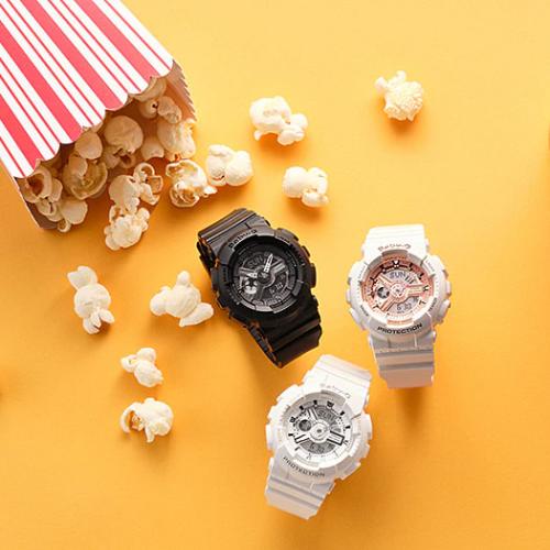 Серия женских часов CASIO BABY-G BA-110 Metallic Elements представлена: BA-110BC-1AER, BA-110-7A3ER, BA-110-7A1ER.