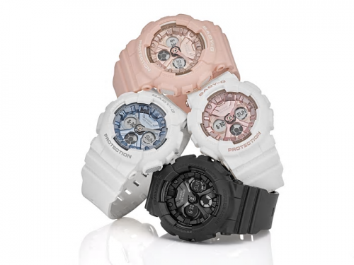 Серия женских часов CASIO BABY-G BA-130 Metal Face, модели: BA-130-7A2ER, BA-130-4AER, BA-130-1AER, BA-130-7A1ER.