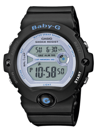Женские ударопрочные электронные часы CASIO BABY-G BG-6903-1ER Utility Runner Black таймер, секундомер 1/100, 60 кругов, 200m.