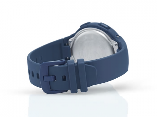 Застежка женских часов CASIO BABY-G BSA-B100-2AER из синего полимерного материала с комфортной и надежной фиксацией.