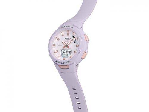 Фитнес-часы CASIO BABY-G BSA-B100-4A2ER подают звуковой сигнал при длительном отсутствия физической активности.