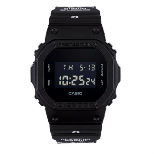 Лимитированные ударопрочные часы CASIO G-SHOCK DW-5600BBOCT-1ER Octopus черные с белым узором, Digital, WR 200M.