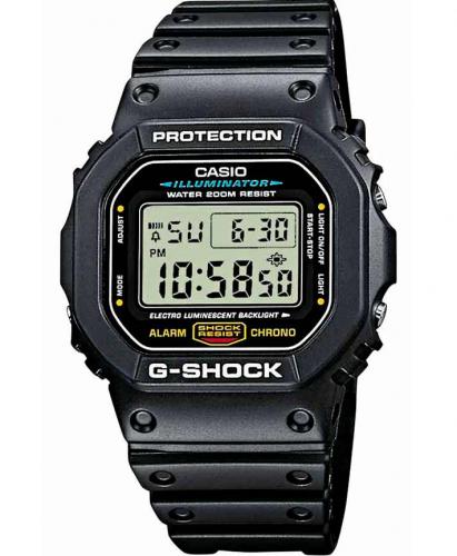 Противоударные цифровые часы CASIO G-SHOCK DW-5600E-1VER с прямоугольным дизайном 1996 года, EL-подсветка, wr200m.