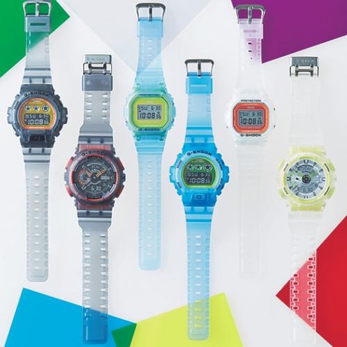 Серия часов G-SHOCK «Sporty Skeleton Series» представлена шестью моделями в полупрозрачных корпусах ярких цветов.