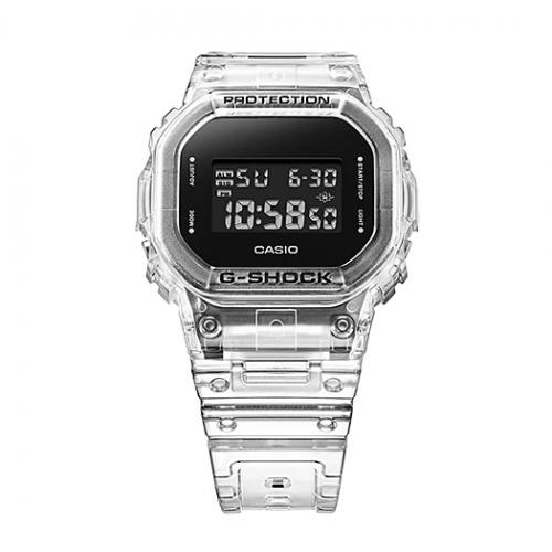 Часы G-SHOCK DW-5600SKE-7ER Skeleton наследуют оригинальную квадратную форму корпуса культового G-Shock DW5000.