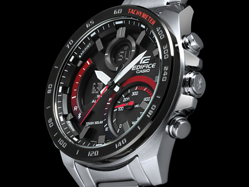 Функция секундомера часов CASIO EDIFICE ECB-900DB-1AER позволяет задавать целевое время и контролировать его достижение.