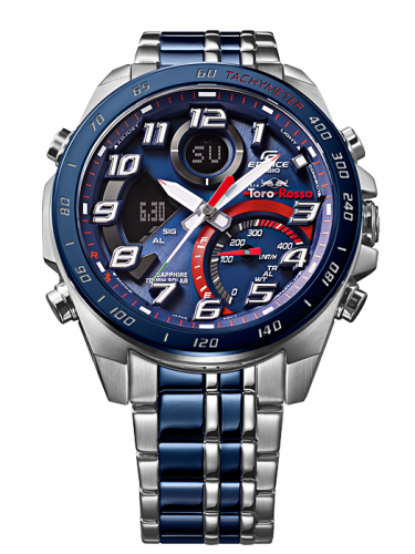 Лимитированные часы CASIO EDIFICE ECB-900TR-2AER выпущены в коллаборации с гоночной командой Scuderia Toro Rosso F1.
