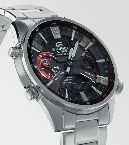В часах EDIFICE ECB-S100D-1AEF реализована поддержка беспроводной связи Bluetooth с низким энергопотреблением (BLE).