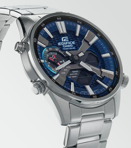 Часы EDIFICE ECB-S100D-2AEF с сапфировым стеклом с антибликовым покрытием и технологией солнечного питания.