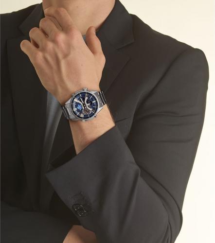 Высокотехнологичные часы CASIO EDIFICE ECB-S100D-2AEF выполнены с динамичным дизайном в стиле элитных спорткаров.