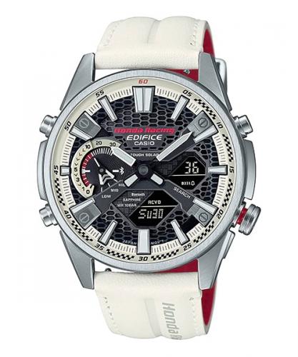 Лимитированные Bluetooth BLE часы CASIO EDIFICE ECB-S100HR-1AER «Honda Racing Championship White Edition» сапфир, Solar.
