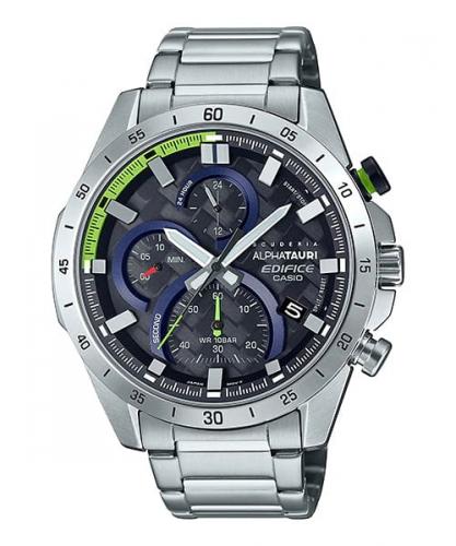 Лимитированный хронограф CASIO EDIFICE EFR-571AT-1AER «Scuderia AlphaTauri» Gasly & Tsunoda, циферблат из карбона 6K, 100m.
