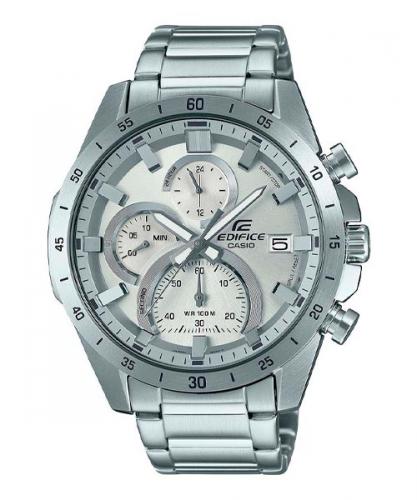 Спортивный стальной хронограф CASIO EDIFICE EFR-571MD-8AVUEF Silver с датой и минутной разметкой на безеле, WR 100M.