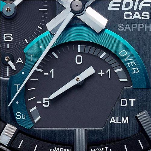 Функция секундомера часов CASIO EDIFICE EQB-1000D-1AER позволяет задавать целевое время и контролировать его достижение.