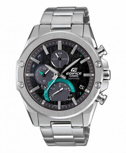 Тонкий аналоговый Bluetooth хронограф CASIO EDIFICE EQB-1000D-1AER Super Slim с сапфировым стеклом, Tough Solar, wr100m.