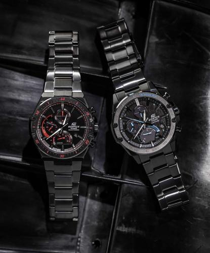 Тонкие часы Edifice представлены Slim Style моделями с черным ионным покрытием: EFS-S560DC-1AVUEF и EQB-1000XDC-1AER.