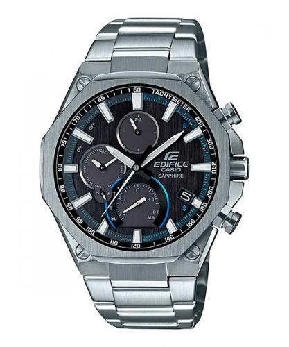Восьмиугольный Bluetooth хронограф CASIO EDIFICE EQB-1100D-1AER Super Slim Octagon с сапфировым стеклом, Solar, wr100m.