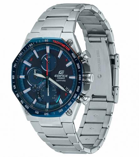Восьмиугольный безель часов EQB-1100XDB-2AER по форме напоминает серию Royal Oak от швейцарского бренда Audemars Piguet. 