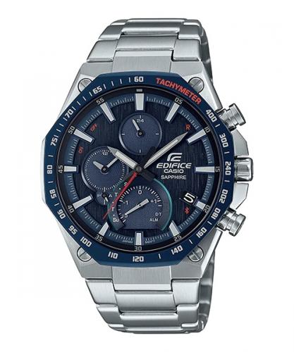 Тонкий аналоговый Bluetooth хронограф CASIO EDIFICE EQB-1100XDB-2AER Super Slim Octagon сапфировое стекло, Solar, wr100m.