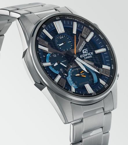 В часах EDIFICE EQB-1200D-2AER реализована поддержка беспроводной связи Bluetooth с низким энергопотреблением (BLE).