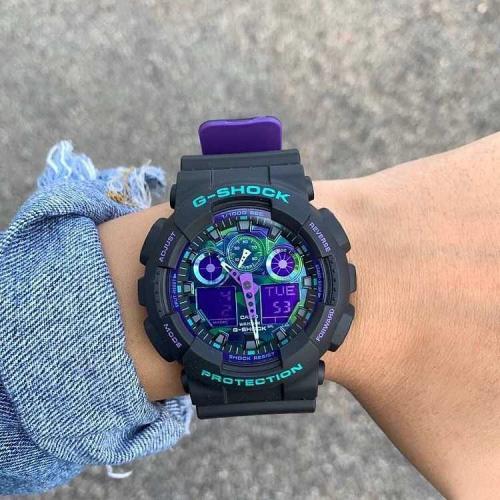 G-Shock GA-100BL-1AER Джокер - особенный, другой, дерзок, но храним судьбой, и черный с фиолетовым в нем как единый сплав.