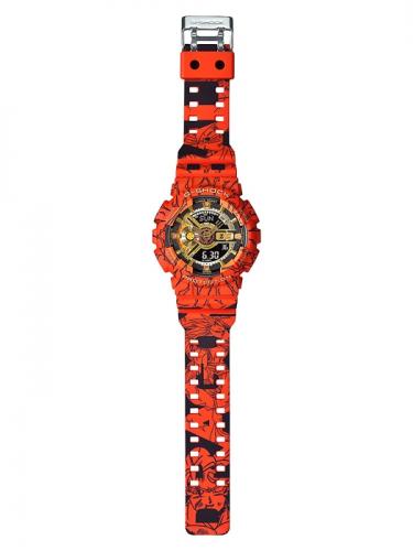 Часы G-SHOCK «Dragon Ball Z» GA-110JDB-1A4ER украшены иллюстрациями комиксов о приключениях главного героя Сон Гоку.