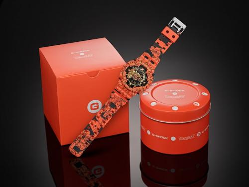 Часы G-SHOCK «Dragon Ball Z» GA-110JDB-1A4ER комплектуются эксклюзивной коробкой оранжевого цвета.