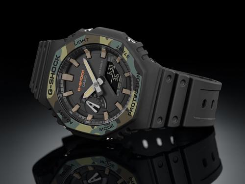 Восьмиугольный корпус часов G-SHOCK GA-2100SU-1AER изготовлен по технологии Carbon Core Guard из углеродного волокна.