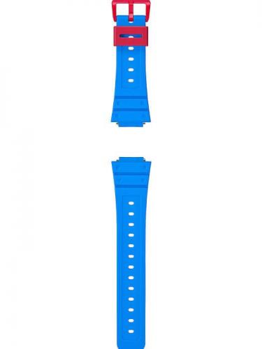 Часы CASIO G-SHOCK GA-2100THS-1AER комплектуются дополнительным полимерным ремешком ярко-синего цвета.