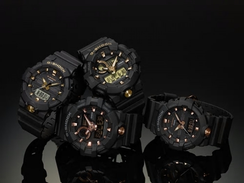 Серия часов G-SHOCK «Gold Accents» представлена 4 моделями: GA-810B-1A9ER, GA-710B-1A9ER, GA-710B-1A4ER, GA-810B-1A4ER.