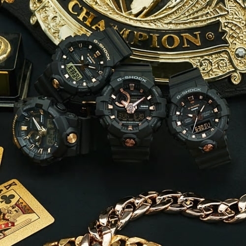 Серия часов G-SHOCK «Gold Accents» GA-810B & GA-710B дополнена элементами желтого и розового золота.