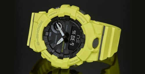 Конструкция корпуса часов CASIO G-SHOCK GBA-800-9AER защищает внутренний модуль от ударов и вибраций.