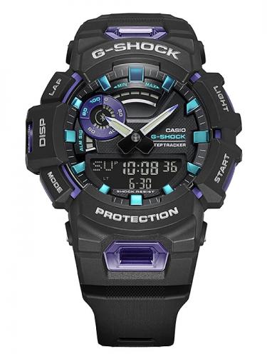 Фитнес-часы CASIO G-SHOCK GBA-900-1A6ER с акселерометром, счетчиком калорий и связью со смартфоном по Bluetooth.