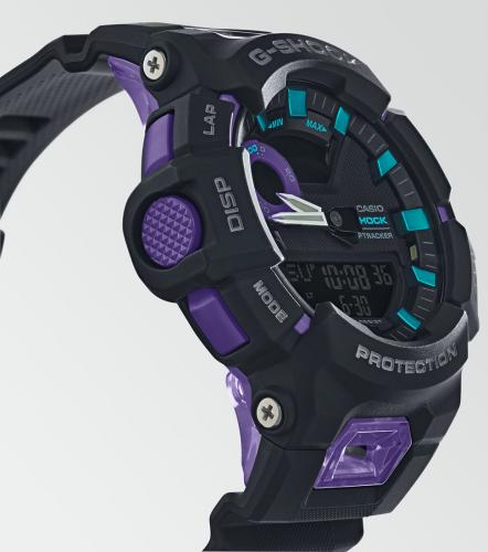 При подключении к GPS смартфона через Bluetooth® часы G-SHOCK GBA-900-1A6ER могут измерять пройденное расстояние.