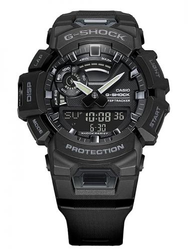 Фитнес-часы CASIO G-SHOCK GBA-900-1AER с акселерометром, счетчиком калорий и связью со смартфоном по Bluetooth.
