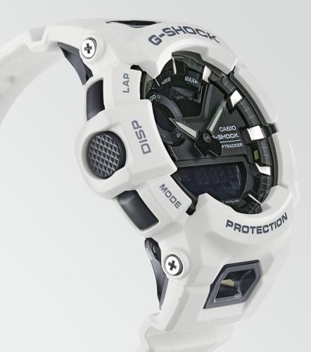 При подключении к GPS смартфона через Bluetooth® часы G-SHOCK GBA-900-7AER могут измерять пройденное расстояние.