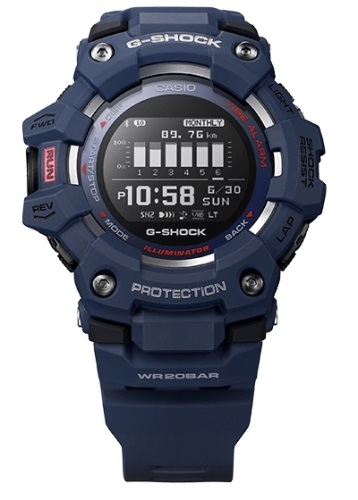 Фитнес-часы CASIO G-SHOCK GBD-100-2ER с акселерометром и связью со смартфоном посредством Bluetooth-соединения.