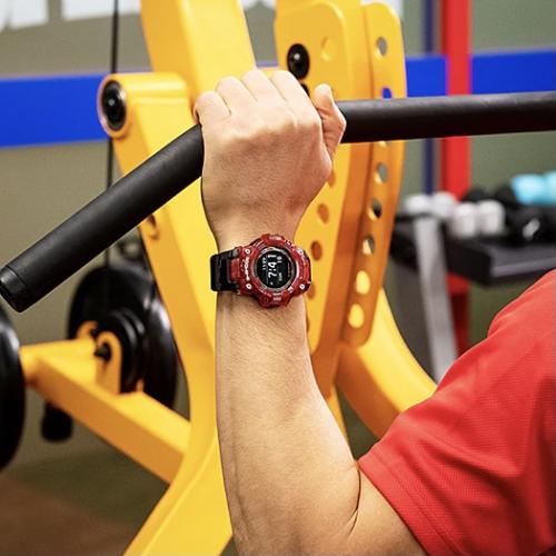 Ударопрочные фитнес-часы CASIO G-SHOCK GBD-100SM-4A1ER позволяют просматривать прогресс тренировочных циклов.