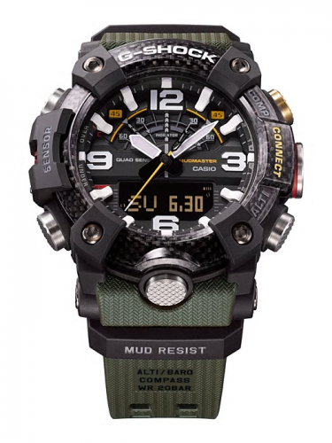 Часы G-SHOCK GG-B100-1A3ER MUDMASTER с Bluetooth и Quad Sensor: шагомер, компас, термометр, альтиметр/барометр.