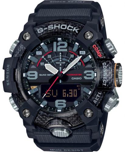Грязезащищенные ударопрочные часы CASIO G-SHOCK GG-B100-1AER Mudmaster Bluetooth, Alti/Baro/Comp/Temp + Step Tracker, Carbon.