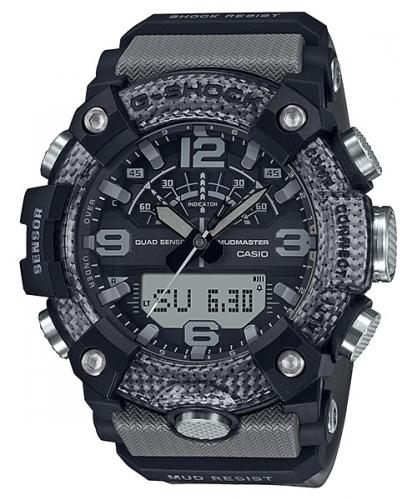 Грязезащищенные часы из карбона CASIO G-SHOCK GG-B100-8AER Mudmaster Grey, Quad Sensor, Step Tracker, BLE, Track Log, wr200m.