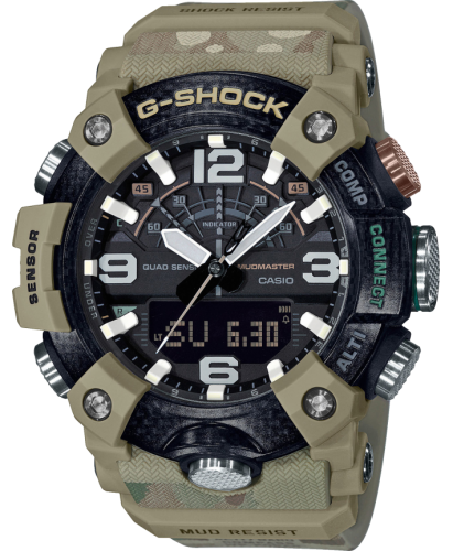 Лимитированные грязезащищенные часы CASIO G-SHOCK GG-B100BA-1AER Mudmaster Military «British Army» шагомер, Bluetooth.